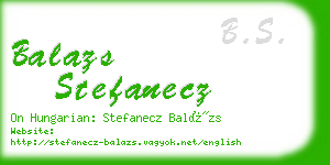 balazs stefanecz business card